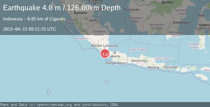 Map of SUNDA STRAIT, INDONESIA
