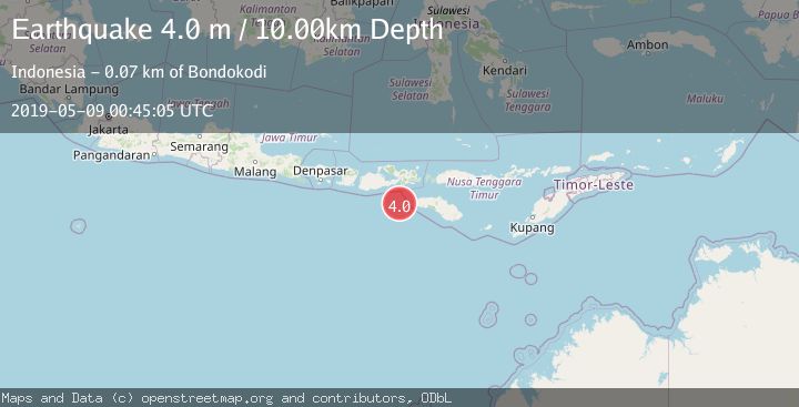 Map of SUMBAWA REGION, INDONESIA