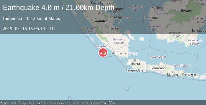 Map of SOUTHERN SUMATRA, INDONESIA