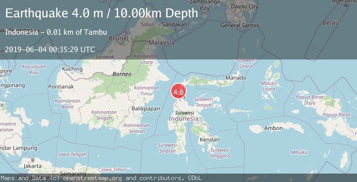 Map of MINAHASA, SULAWESI, INDONESIA