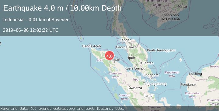 Map of NORTHERN SUMATRA, INDONESIA