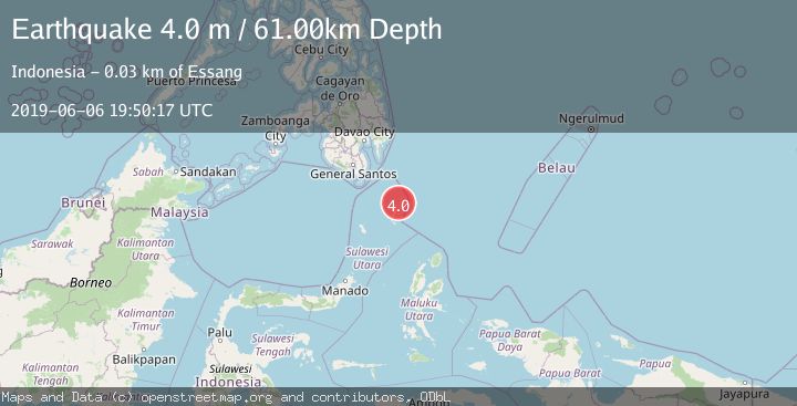 Map of KEPULAUAN TALAUD, INDONESIA