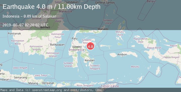 Map of SULAWESI, INDONESIA