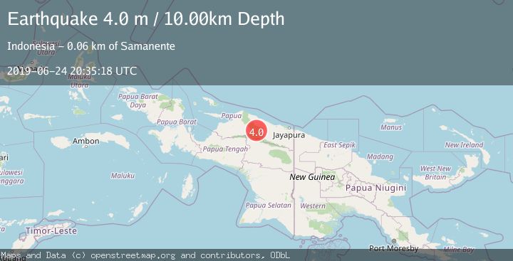 Map of PAPUA, INDONESIA
