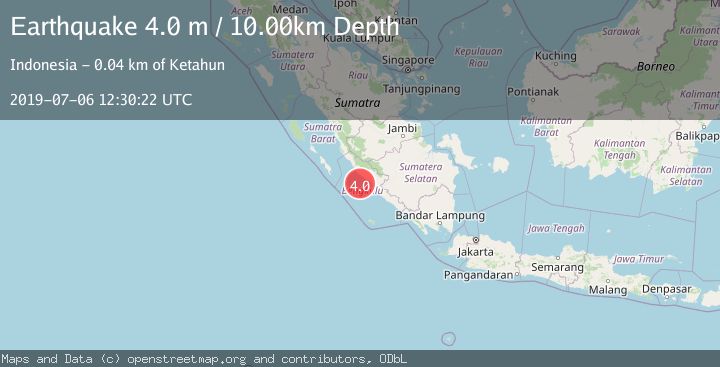 Map of SOUTHERN SUMATRA, INDONESIA