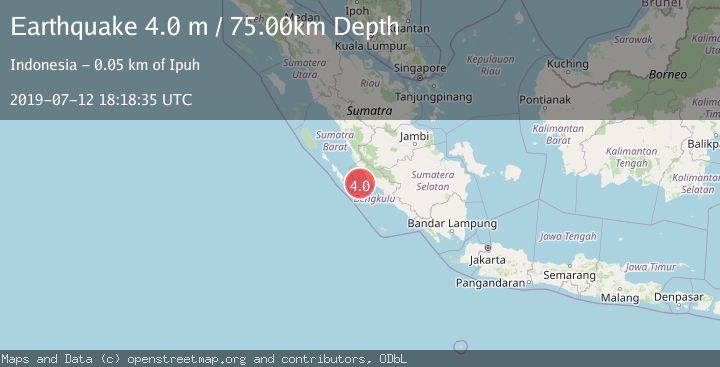 Map of SOUTHERN SUMATRA, INDONESIA