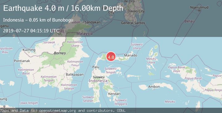 Map of MINAHASA, SULAWESI, INDONESIA