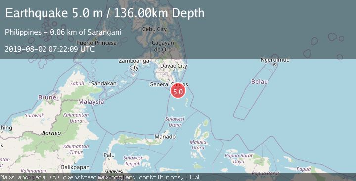 Map of MINDANAO, PHILIPPINES