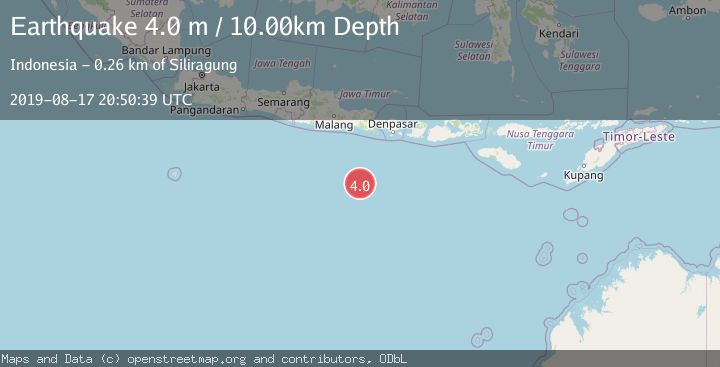 Map of SOUTH OF JAVA, INDONESIA