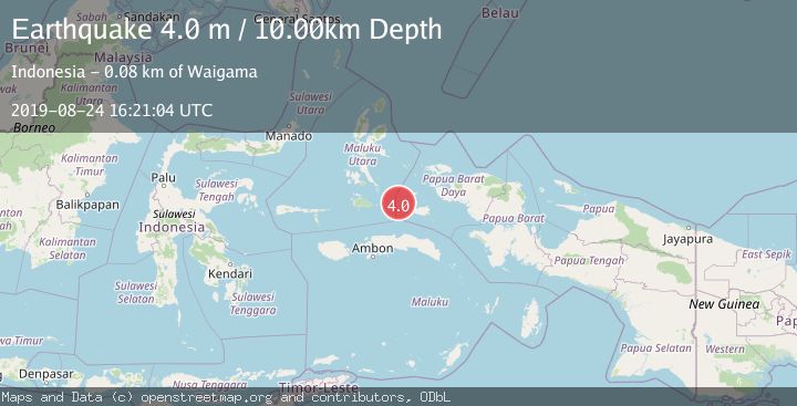 Map of PAPUA REGION, INDONESIA