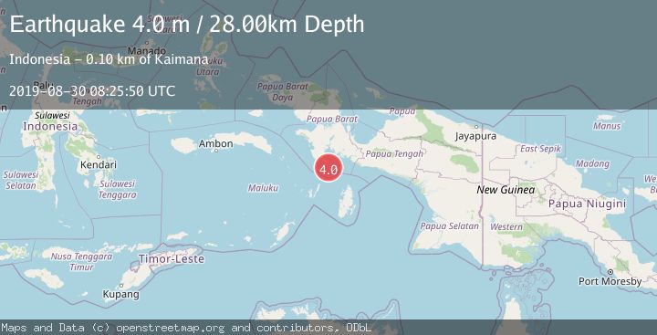 Map of NEAR S COAST OF PAPUA, INDONESIA