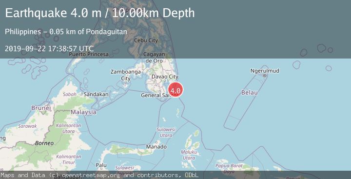 Map of MINDANAO, PHILIPPINES