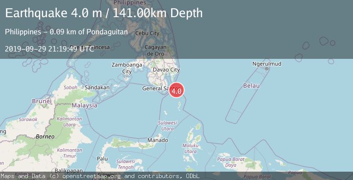 Map of MINDANAO, PHILIPPINES
