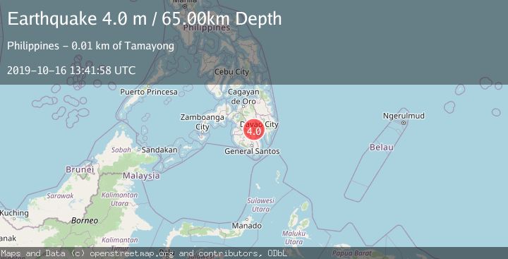 Map of MINDANAO, PHILIPPINES