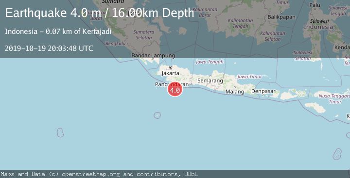 Map of JAVA, INDONESIA
