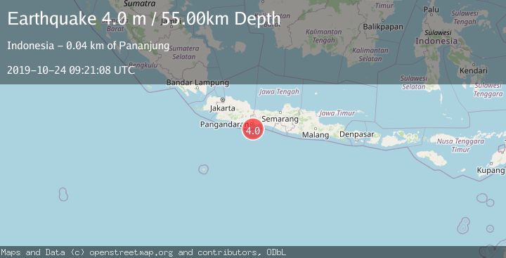 Map of JAVA, INDONESIA