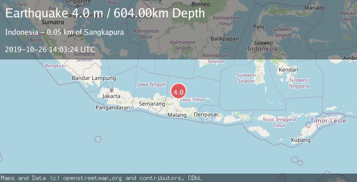 Map of JAVA, INDONESIA