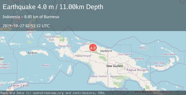 Map of PAPUA, INDONESIA