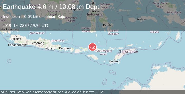 Map of FLORES REGION, INDONESIA