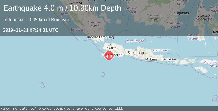 Map of JAVA, INDONESIA