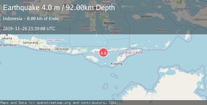 Map of FLORES REGION, INDONESIA