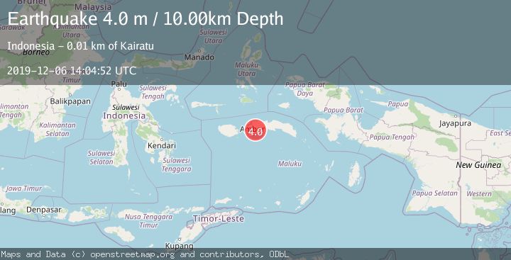 Map of SERAM, INDONESIA