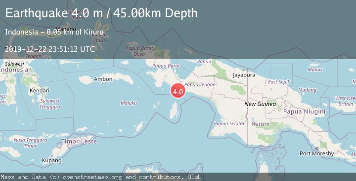 Map of NEAR S COAST OF PAPUA, INDONESIA