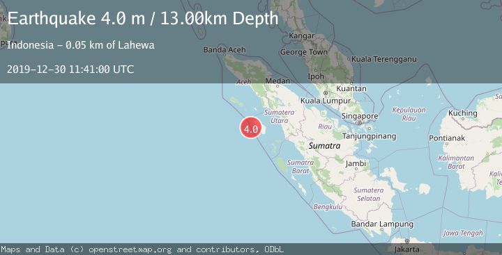 Map of NIAS REGION, INDONESIA