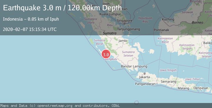Map of SOUTHERN SUMATRA, INDONESIA
