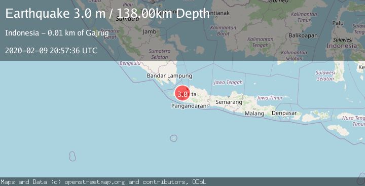 Map of JAVA, INDONESIA
