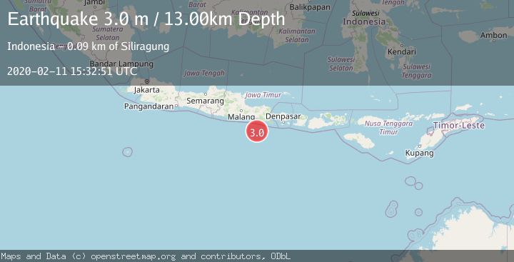 Map of SOUTH OF JAVA, INDONESIA