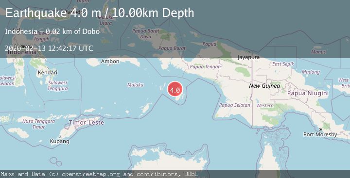Map of KEPULAUAN ARU REGION, INDONESIA
