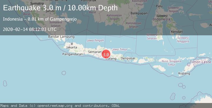 Map of JAVA, INDONESIA