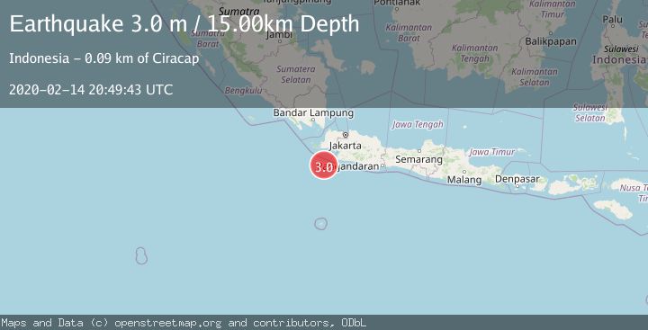 Map of JAVA, INDONESIA