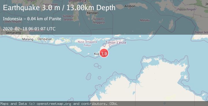 Map of TIMOR REGION, INDONESIA
