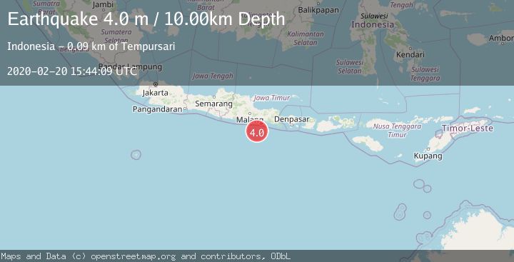 Map of SOUTH OF JAVA, INDONESIA