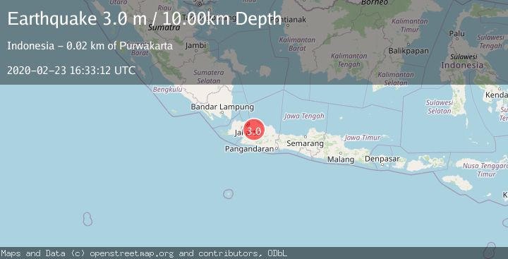 Map of JAVA, INDONESIA