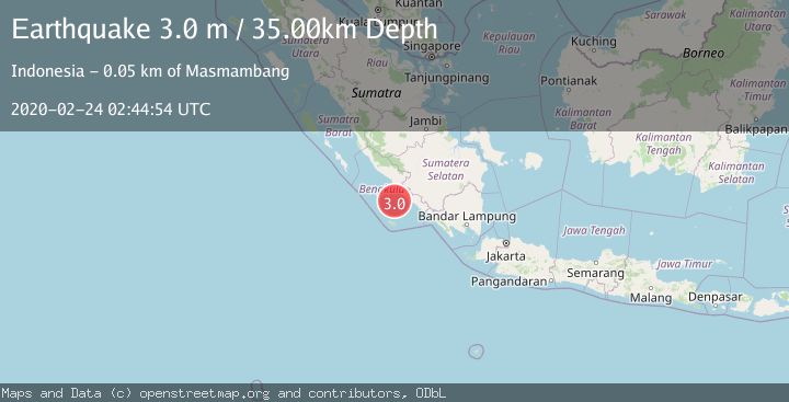 Map of SOUTHERN SUMATRA, INDONESIA