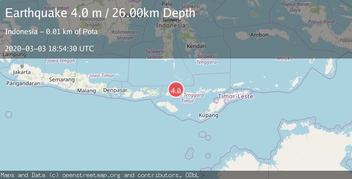 Map of FLORES REGION, INDONESIA