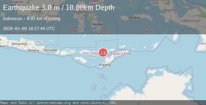 Map of FLORES REGION, INDONESIA