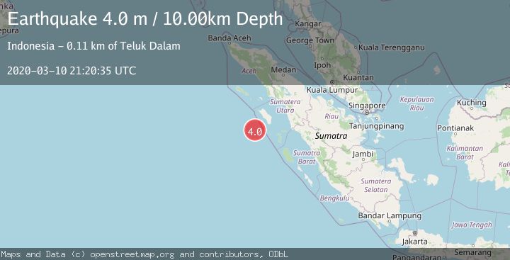 Map of NIAS REGION, INDONESIA