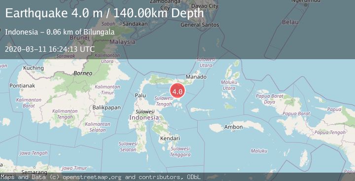 Map of SULAWESI, INDONESIA