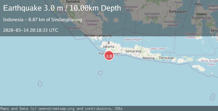 Map of SOUTH OF JAVA, INDONESIA
