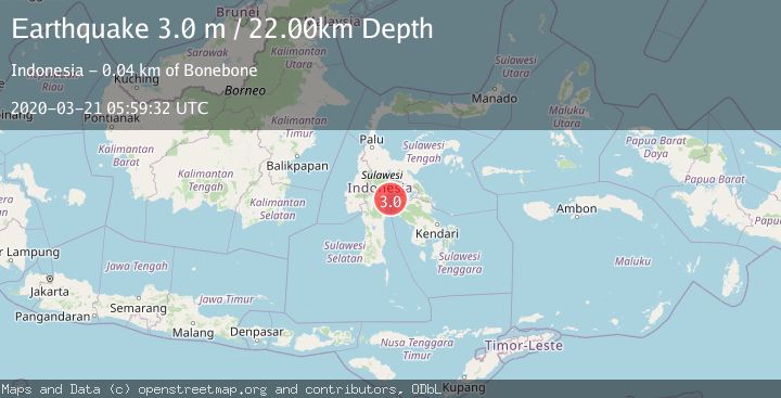 Map of SULAWESI, INDONESIA