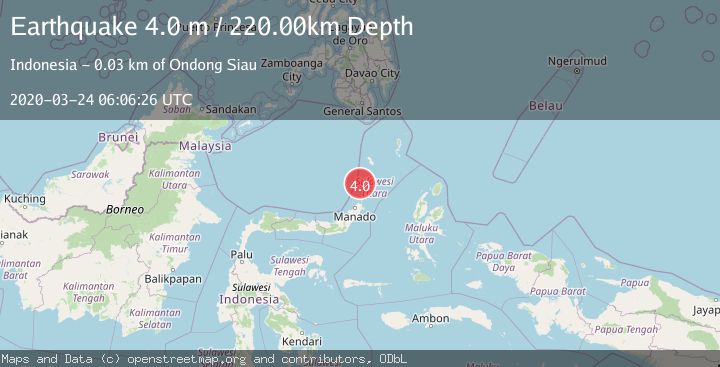 Map of KEPULAUAN SANGIHE, INDONESIA
