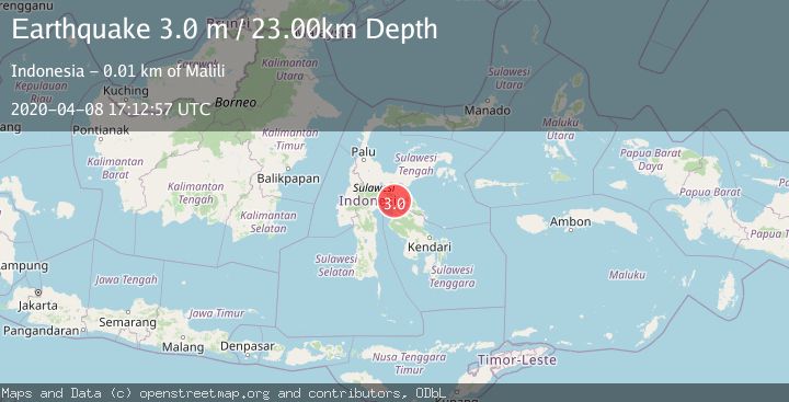 Map of SULAWESI, INDONESIA