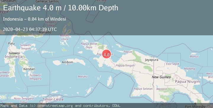 Map of NEAR N COAST OF PAPUA, INDONESIA