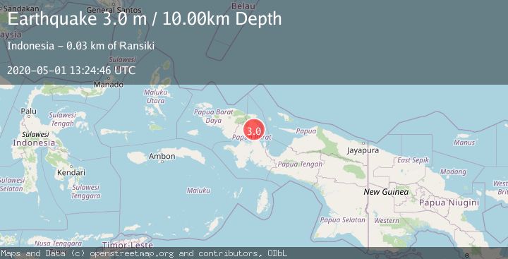 Map of PAPUA, INDONESIA