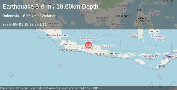 Map of JAVA, INDONESIA