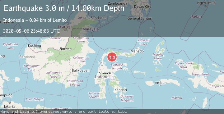 Map of MINAHASA, SULAWESI, INDONESIA